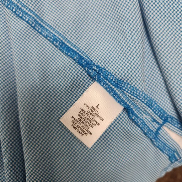 Magellan Outdoors Men's Size Large Turquoise Blue Plaid Relaxed Fishing Shirt - Picture 3 of 11